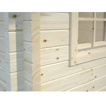 Gartenhaus Palmako Helena 15,1 m² inkl. Fußboden und Vordach 514 x 524 cm tauchgrundiert braun
