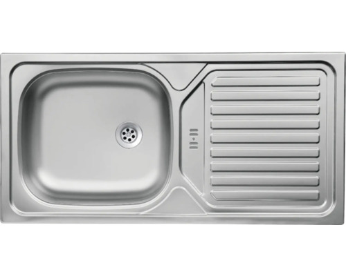 Spüle aus Edelstahl mit Abtropffläche