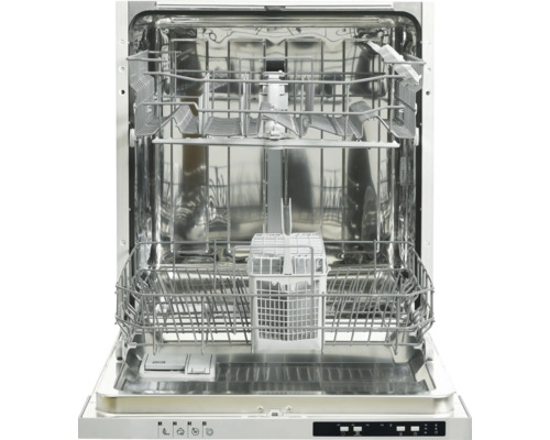 Offene Geschirrspülmaschine mit leerem Innenraum