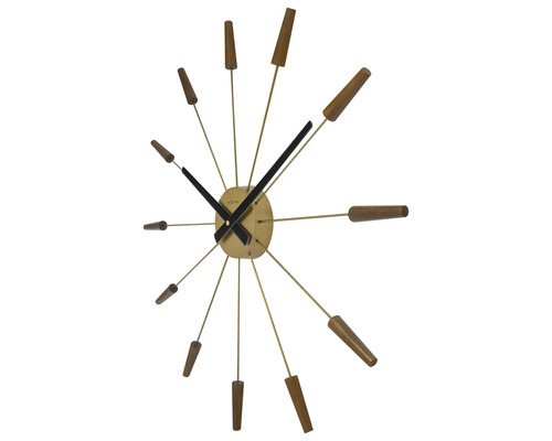 Wanduhr mit Zeitanzeige und dekorativen Elementen