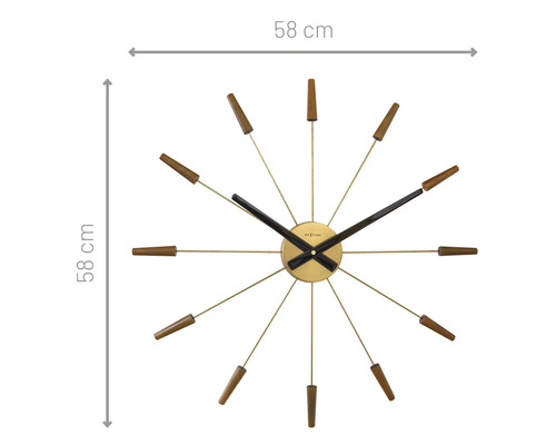 Nextime Wanduhr mit einem Durchmesser von 58 cm