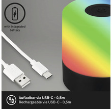 Nachttischleuchte mit integrierter Batterie und USB-C-Ladekabel