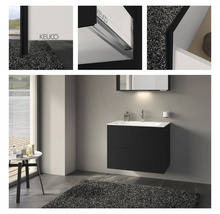 Waschtischunterschrank KEUCO X-Line BxHxT 80 x 60,5 cm x 49 cm Frontfarbe vulkanit matt 33163970000
