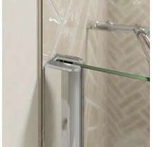 Duschtür für Seitenwand mit Pendeltür BREUER Elana 2.0 100 x 200 cm Profil rund chrom Klarglas Reversibel Puffergriff-thumb-1