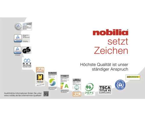 Zertifikate und Gütesiegel von Nobilia für Küchenmöbel