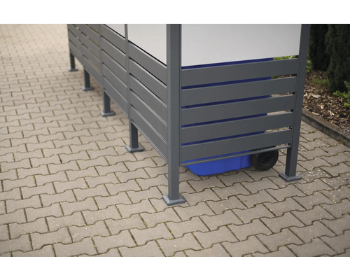 Mülltonnenbox mit Lamellenoptik