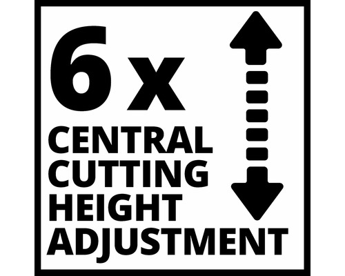 Symbol für die sechsfache zentrale Schnitthöhenverstellung