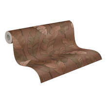 Rolle Tapete mit braunem Blätterdessin