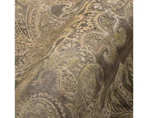 Nahaufnahme einer strukturierten Tapete mit Paisley Muster.