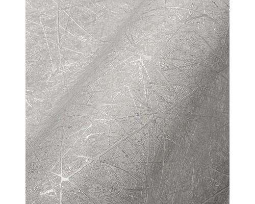 Nahaufnahme einer grauen Tapete mit abstraktem Muster