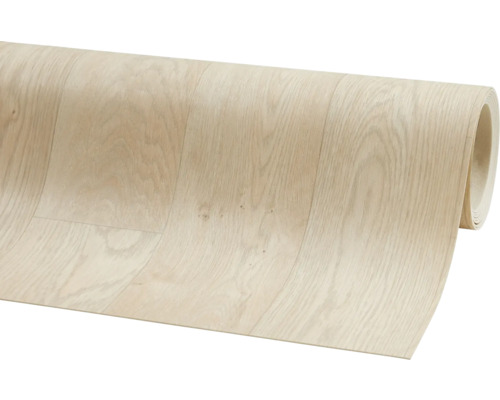 Gerollter Vinylboden mit Holzoptik.