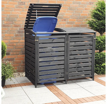 Mülltonnenbox promadino Vario III für 2 Tonnen 148 x 92 x 122 cm anthrazit-thumb-8