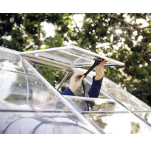 Gewächshaus Harmony 6x10 Polycarbonatplatten 0,7 mm inkl. Fundamentrahmen 185 x 305 cm Aluminium