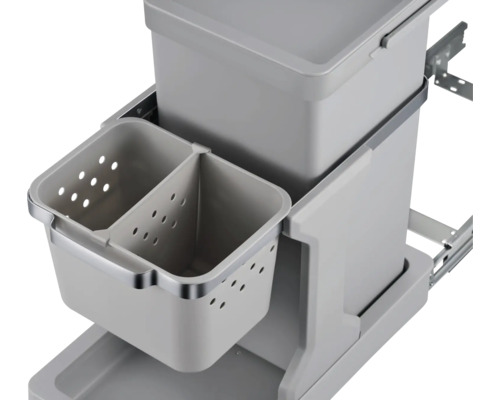 Mülltrennsystem mit zwei Behältern und Auszug