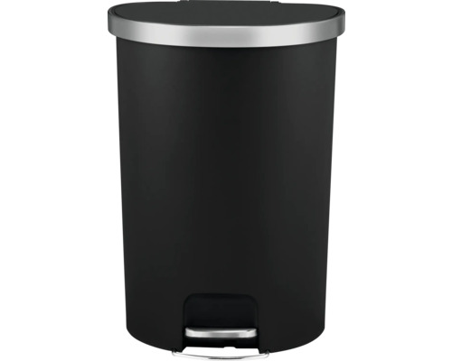 Treteimer aus Kunststoff mit Metalleinfassung