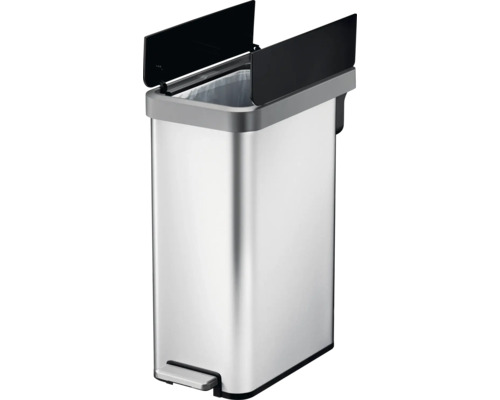 Abfalleimer aus Metall mit Fußpedal und Klappdeckel