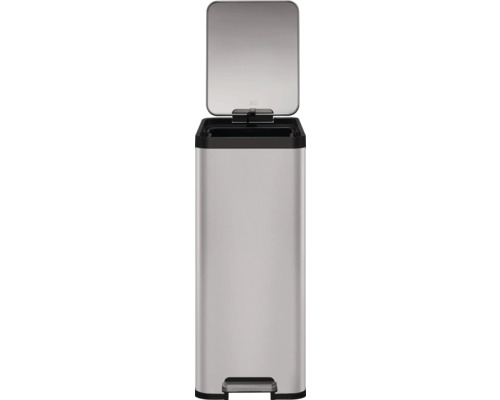 Rechteckiger Tretabfalleimer mit geöffnetem Deckel