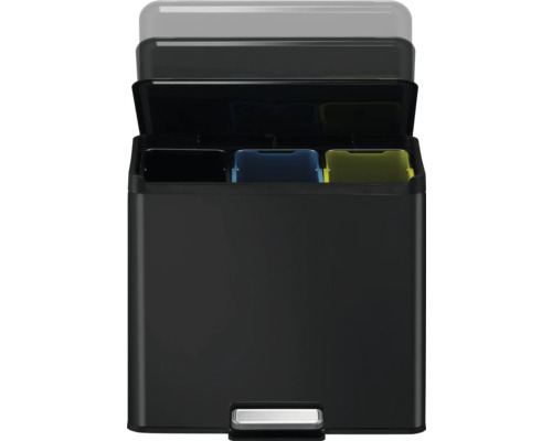 Abfalltrennsystem mit drei Behältern und Tretpedal