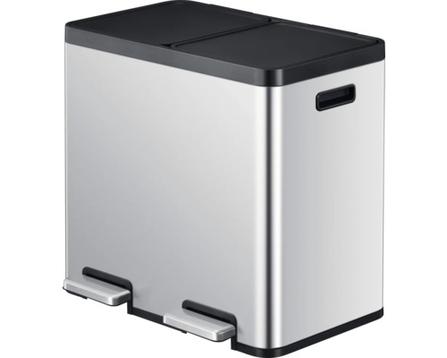 Abfalltrennsystem mit zwei Fächern und Pedalbedienung