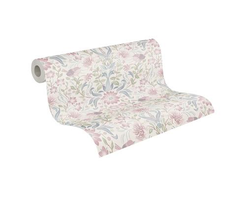 Tapetenrolle mit floralem Vogelmuster