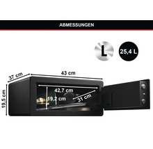 Möbeltresor Master Lock LX110BEURHRO schwarz mit Fingerprint-thumb-3 Möbeltresor Master Lock LX110BEURHRO schwarz mit Fingerprint-thumb-3