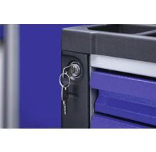 Werkstattwagen Industrial 712 x 943 x 466 mm 7 Schubladen - inkl. 9 Werkzeugmodule blau 140-tlg.