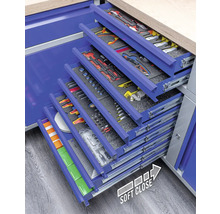 Werkbank Industrial A 1.0 1180 x 880 x 700 mm 2 Türen 2 Schubladen grau/blau-thumb-7