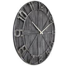 Wanduhr York Metall Holz schwarz Ø 50 cm