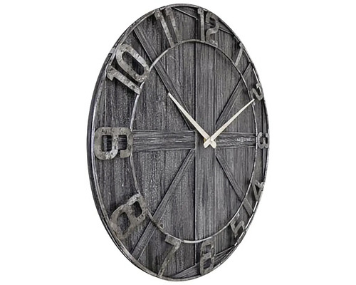Dekorative Wanduhr im Holzdesign mit großen Ziffern