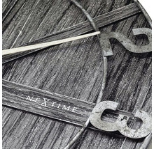 Wanduhr York Metall Holz schwarz Ø 50 cm