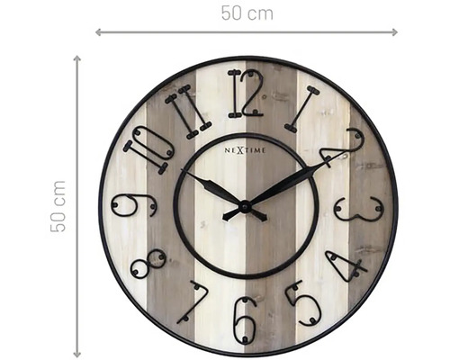 Wanduhr mit einem Durchmesser von 50 Zentimetern