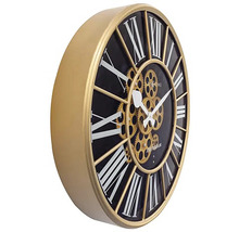 Dekorative Wanduhr mit römischen Ziffern und Zahnradmechanismus
