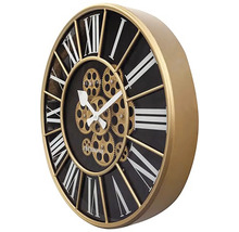 Dekorative Wanduhr mit Zahnrad-Design