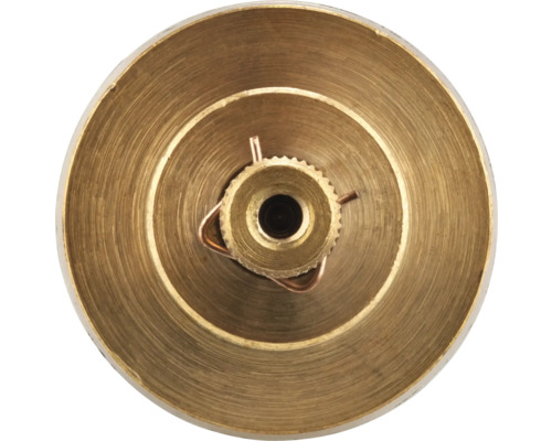 Draufsicht eines Sprinklerkopfes aus Metall