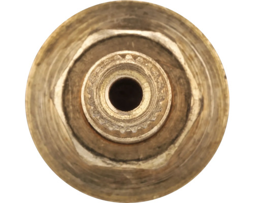 Messingverschraubung mit Innengewinde in der Nahansicht