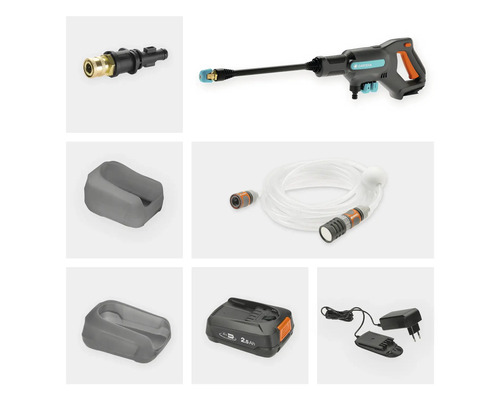Gardena Akku-Mitteldruckreiniger Set mit Zubehör