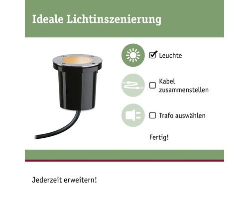 Bodeneinbauleuchte zur Lichtinszenierung