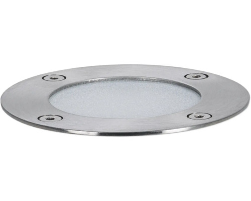 Bodeneinbaustrahler aus Metall mit vier Schrauben