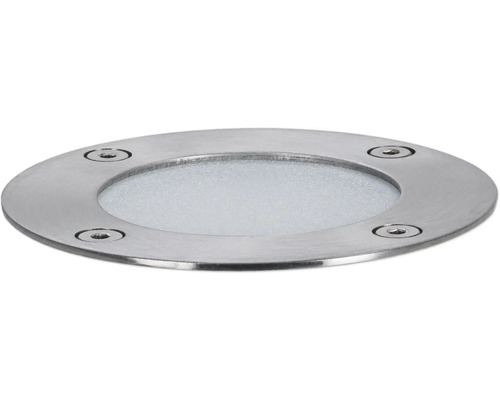 Bodeneinbaustrahler mit runder Edelstahlblende