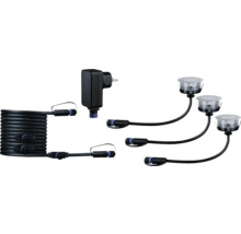 Einbaustrahler Set mit drei Lampen, Transformator und Kabel