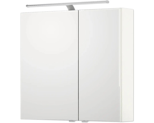 Weißer Spiegelschrank mit Beleuchtung