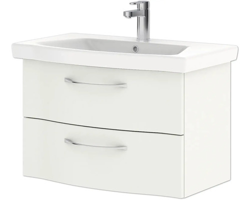 Waschtischunterschrank mit zwei Schubladen und Waschbecken