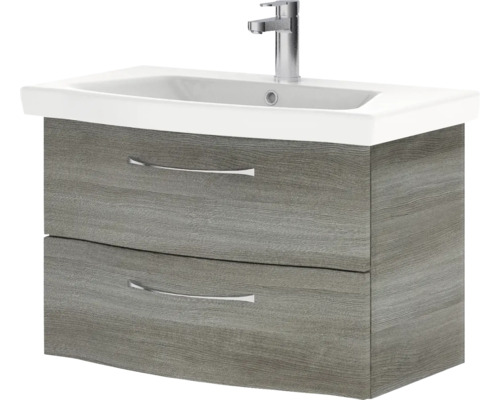 Waschtischunterschrank mit zwei Schubladen und Waschbecken