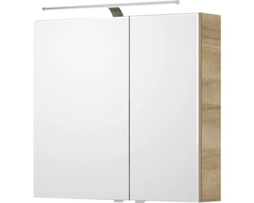 Spiegelschrank mit zwei Türen und Beleuchtung