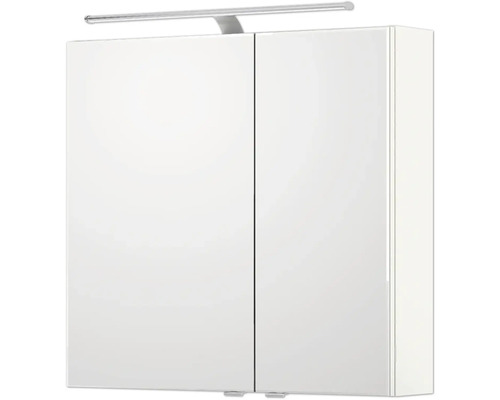 Weißer Spiegelschrank mit Beleuchtung