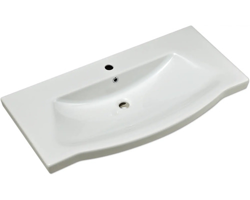 Keramik Waschbecken mit Hahnloch und Überlauf