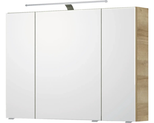 Spiegelschrank mit drei Türen und Beleuchtung