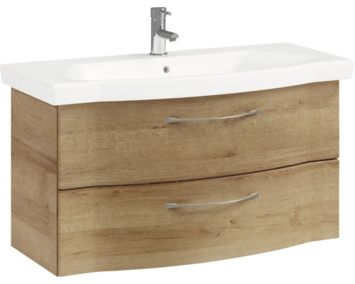 Waschtischunterschrank mit zwei Schubladen und Waschbecken