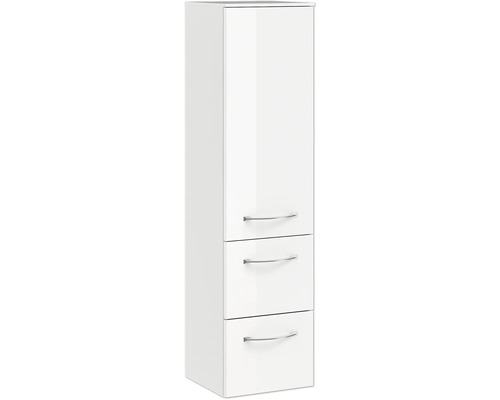 Weißer Hochschrank mit drei Schubladen für Badezimmer
