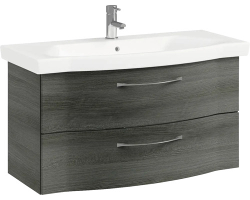 Waschtischunterschrank mit zwei Schubladen und Waschbecken